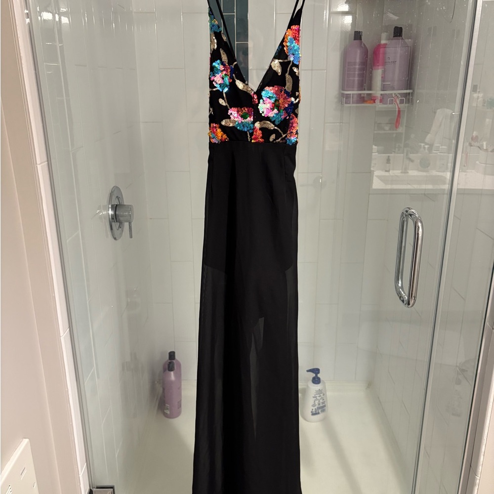 Lucy in the Sky Black Maxi Dress